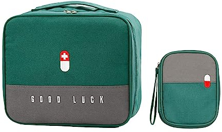 Manqyi 2 Stück Medikament Tasche, Notfalltasche, Tragbar Medikamententasche, Medizinbox, Medizinische Notfalltasche, Klein Reiseapotheke Tasche, für Outdoor Sports Home Camping Wandern