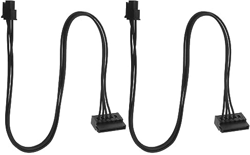 2pcs Mini 4 pines a SATA Cables de alimentación Mini 4 pines a 15 pines SATA hembra Cable adaptador de alimentación Cable para placas madre Discos Duros Lectores de CD