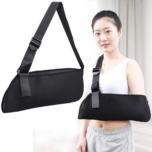 CUSMA Armschlinge – Verstellbare Arm-/Ellenbogen-/Handgelenk- Und Schulterstütze – Schulter-Wegfahrsperre Bei Rotatorenmanschettenverletzungen, Luxationen, Brüchen Und Zerrungen