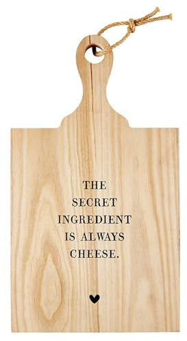 Santa Barbara Design Studio Tabla de cortar de madera de Paulownia, tabla de cortar para queso, 17.5 pulgadas de largo x 10 pulgadas de ancho x 1 pulgada de alto, ingrediente secreto
