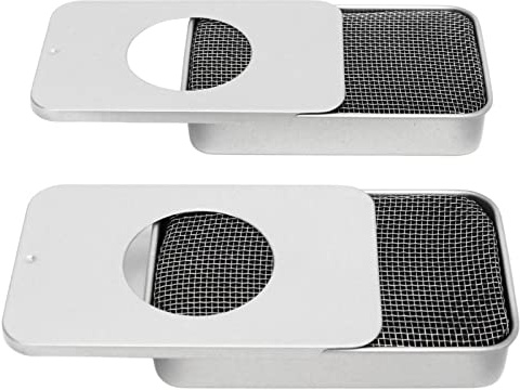 2PCS poêle à alcool, 8x5x1.5cm/3.1x2.0x0.59in poêle de camping en acier inoxydable poêles de camping combustible accessoires de chauffage pour la randonnée pique-nique BBQ Survival ustensiles