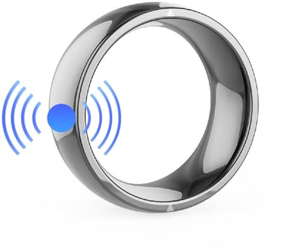 LadPumly Anillo Inteligente con Nueva Tecnología NFC ID IC M1, Anillo Mágico For Dedo For Teléfonos Android, iOS Y Windows NFC, Accesorios De Joyería Inteligentes For Hombre R4(9#)