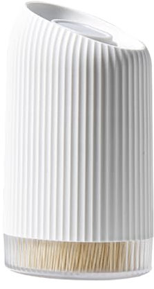 YidaSouko Toothpick Dispenser with 300 Wooden Picks, Decorative Holder Case for Kitchen, Restaurant, Cream (Slide Cover)