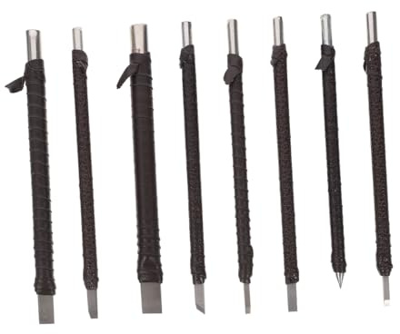 AUTSUPPL Set di 8 Strumenti per Intaglio Legno con Borsa, Coltelli e Scalpelli in Acciaio Resistenti e Impermeabili per Principianti e Artisti del Fai da Te