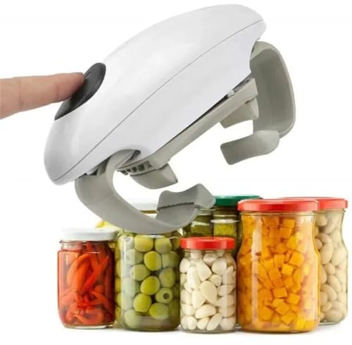 XoTiq Automatic Can Opener, One-Touch Automatic Can Opener, Electric Can Opener, Hands Free Battery Operated Magnet Botttle Opener, One-Button Start Any Sealed Can Hands Free, Ideal Kitchen Gadget