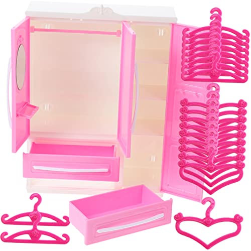QUMIIRITY 1satz Doll Clothing Organizer Mit Teilen Inkl Hängern Und Herz-hängern Vielseitiger Puppenschrank Für Kreative Miniatur-Dekoration Aus Sicherem Material