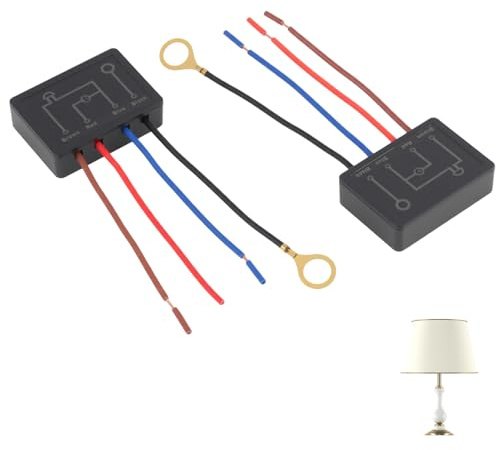 Lot De 2 Interrupteurs Tactiles Pour Lampes De Table - Variateur D’Intensité À Capteur Tactile 4 Voies, Facile À Installer Et Durable, Idéal Pour Éclairages LED, Tension De 220V，Interrupteur Électriqu