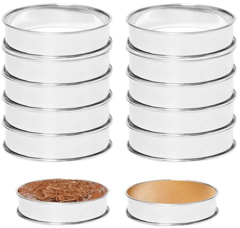 Pilikoll 10 Pièces Ø10cm Cercle à Tarte Rond en INOX à Bord Roulé Cercles à Tarte Double Roulés Cercle Tartelette Cercles et Cadres à Pâtisserie pour Muffin,Omelettes,Crêpes,Crumpets,Tartes,Mousses