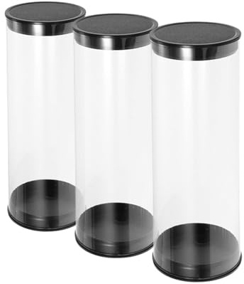 GRIRIW 3pcs Transparent Golf Ball Tubes Portable Golf Ball Carrying Case Clear Collection Box for Outdoor Accessories Storage