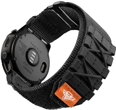 Bandletic Kompatible mit Garmin Fenix 8 51mm/Fenix 6X Pro/6X/7X/7X Pro/5X/5X Plus/3 HR Armband, 26mm Quick Fit Robust Taktischer Nylon Sport Band für Instinct 2X Solar/3 50mm/Epix/Enduro/Quatix/Tactix