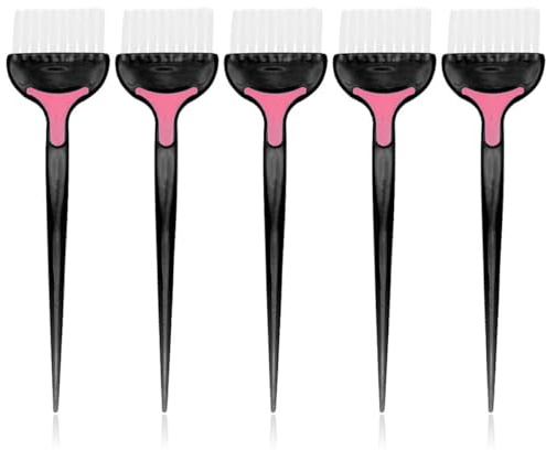 jojofuny 5 Stück Haarfärbekamm aus Langlebigem Material Waschbar Wiederverwendbar Profi Haarfärbepinsel für Selbstgemacht und Friseursalon