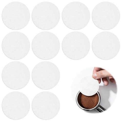 XLIUAX 500 Stück 58mm Espresso Papierfilter, Rund Espresso Papierfilter Ersatz Papierfilters für Siebträger Puck Sieb Siebträger kaffee filter Papier