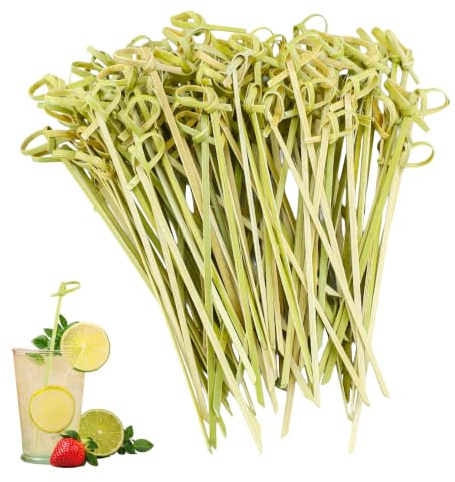 400 brochetas de 12 cm para aperitivos, palillos de bambú para cócteles, barbacoas, aperitivos, frutas y sándwiches en fiestas, bodas, cumpleaños