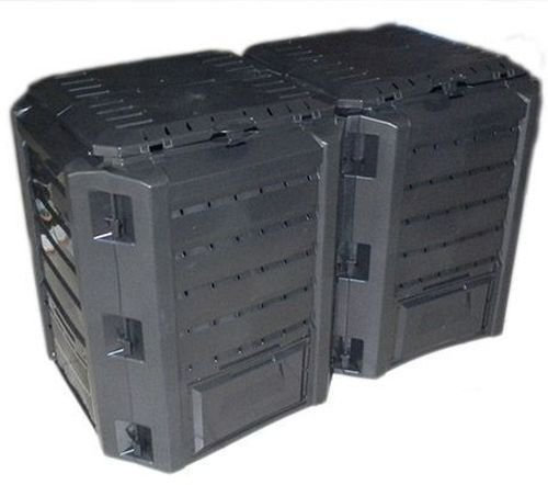 rg-vertrieb Compostiera da giardino 800L modulo nero per compostiera termica in plastica