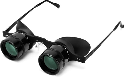 Professional Hands-Free Binocular Glasses for Fishing, Bird Watching, Sports, Concerts, Theater, Opera, TV, Sight Seeing, Hands-Free Opera Glasses for Adults Kids (Green Film Optics)-Upgraded