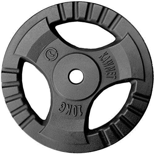 Hantelscheibe Gusseisen Platte Rad Tri-Grip KAWMET 30,5mm 10kg