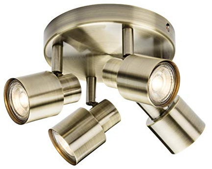 Quad GU10 Spotlight in Antique Brass