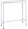WOLTU Table de Bar Étroite et Haute 100x40x100cm, Table à Manger avec Structure en Métal et Plateau en MDF Robuste, Blanc