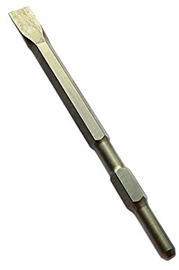 Cincel plano de martillo de potencia de vástago hexagonal de 17 mm x 280 mm x 22 mm para mampostería y hormigón, como se muestra