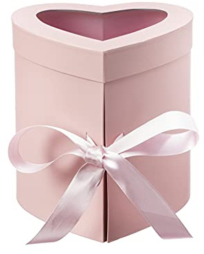 Oasis PINK SPLIT FLOWER GIFT HAT BOX HEART SHAPE LINED MOTHERS DAY EASTER