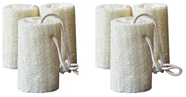 Natural Loofah Sponge Exfoliating Body Scrubber Exfoliating Loofah Pad for Shower,Dishwashing Loofah for Kitchen Dish Cleaning (6 Pack Spongs)