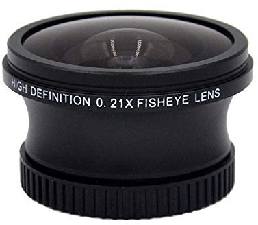 Digital Nc 0.21x High Grade Fish-Eye Lens (180° Diagonal Angle of View) Compatible with Panasonic Lumix DMC-LX7 + Lens Adapter
