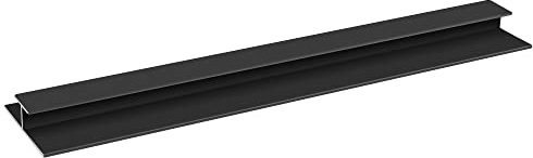 NRG 10mm Joining Bar H Trim Strip 2.6m Black, Cladding PVC Panel 1 PCS | Plastic, for Shower Room, Kitchen, Ceiling, Wet room, Shower Enclosure