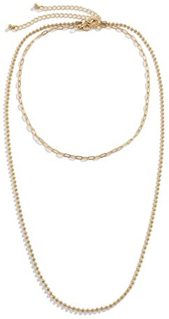 Aotiwe Cute Choker Necklaces for Women, Wife Necklace Long Ball Chain Gold Plated Necklace Gift for Women