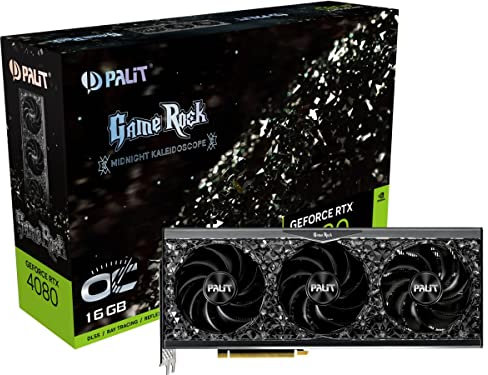 Palit GeForce RTX 4080 GameRock OC Carte Graphique 16 Go GDDR6X avec synchronisation ARGB, 9728 Core, GPU 2205 MHz, Boost 2640 MHz, 3 x DisplayPort, HDMI
