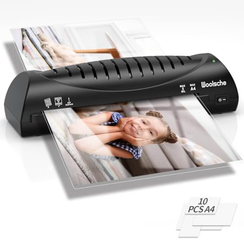 Laminiergerät mit 10 Blatt - Schnelles Aufwärmen für A4/A5/A6 Dokumente & Fotos - Büro, Schule, Zuhause - Lehrerbedarf & Organisation Essentials (Color Preservation Technology)