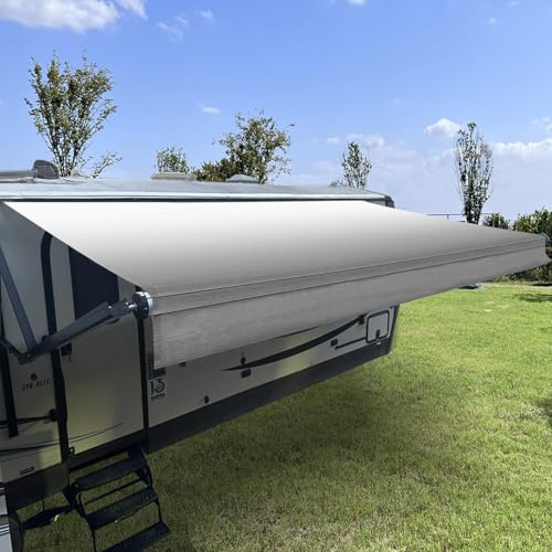 SHADEPLUS Repuesto de Tela para toldo de Caravana, Repuesto de toldo de Caravana, 16 onzas, Resistente al Agua, Vinilo Universal, Repuesto para Todas Las Marcas de cámper, Remolque, toldos de