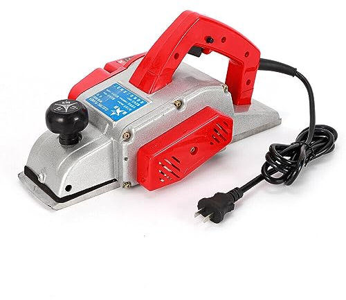 Elektrohobel 1300W, Hobel mit bis 2mm Spantiefe Hobelbreite 90 mm Kunststoffkoffer und 2 Ersatz-Hobelmesser