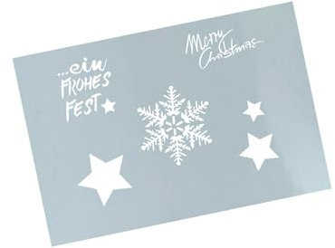 Schablone x-mas Mix Weihnachten - Stencil Weihnachtsschablone - Malen Malvorlage Karten basteln Airbrush Küche Backen Weihnachtsdeko - zAcheR-fineT (DIN A6)