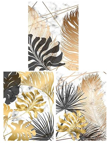 DCIDBEI Paint Diamond 3 Stagioni Diamond Painting Foglie Oro Nero 40x50cm Diamond Painting Oro Nero Foglie Dipingono con i Numeri Piante Fiori Ornamenti Casa Moderna Decorazione Murale Moderna