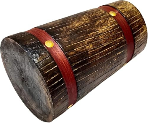 NAVIROCK Chope à bière en bois rustique faite à la main en véritable bois de manguier sculpté – Excellente idée cadeau