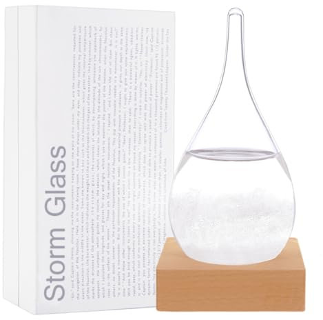 Christmas Gifts, Storm Glass Weather Forecaster, Teardrop Shape Weather Forecast Bottle, Home Office Desktop Decoration Bottle Weather Station, Unique Fashion Creative Christmas Gifts