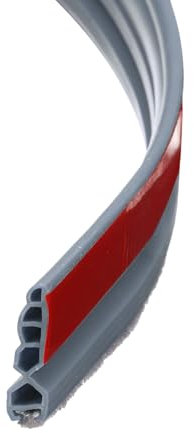 QUARKZMAN Stop Ferma Spifferi Porta, Spazzata Autoadesiva per Parte Inferiore Porta con Spazzola per Tenere Fuori Freddo, Guarnizione Inferiore Porta Serratura Rumore (3Ft, Grigio)