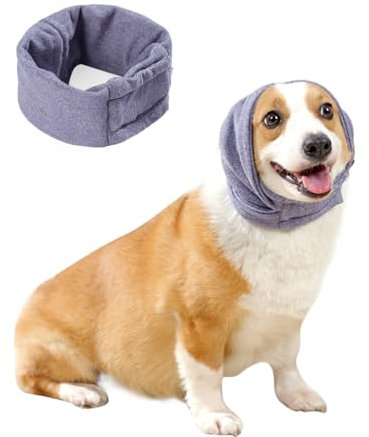 Collenatsy Hunde-Ohrenschützer, Ohrenschützer, Geräuschschutz, beruhigende Kapuze, Komfort, Wintermütze, Hals- und Ohrenwärmer, Kapuze, beruhigende Haustier-Ohrenschützer für Angstlinderung und