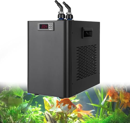 Mcamgiczin Enfriador de Acuario, diseño silencioso de 160 °, Enfriador de Agua para hidroponía, configuración de enfriamiento de Acuario, Enfriador de Agua