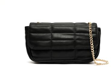 MISAKO Fiore-1 bolso bandolera de fiesta pequeño acolchado Mujer - Fiore-1 Negro 10 X 19 X 6 cm