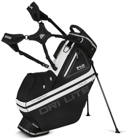 Big Max Dri Lite Hybrid Tour 2 – Wasserfeste Golftasche – Standbag – Schwarz Weiß