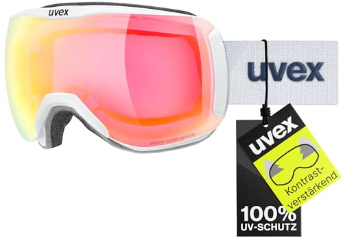 uvex downhill 2100 CV, Skidglasögon unisex – vuxen, weiß SL/rot-lila, one size
