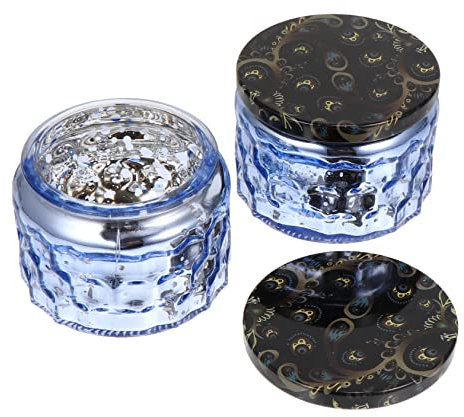 DIYEAH Diy Aromatherapie Glas Kerzengläser Mit Deckel Farbig Geprägte Sternenhimmel-kerzenhalter Handgefertigte Duftkerzenbehälter Aus Glas Für Kreative Kerzenherstellung Und Deko