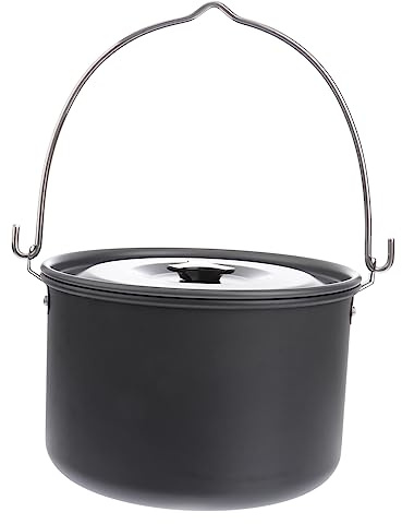 HEMOTON Backpacking Cooking Tool 5-8 People Picnic Pot Portable Outdoor Cookware Non-stick Surface