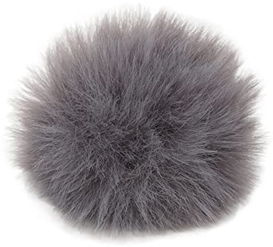 BAFOVY Lavalier-Windschutz, Kunstfell-Mikrofon-Windschutzscheiben-Schutz, Reduzierung von Windgeräuschen, 0,5 Cm Öffnung für Aufsteckbare Lavalier-Mikrofone (GREY)