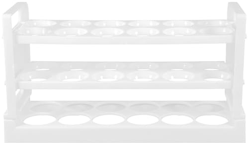 IWOWHERO Huevera Para Nevera Transparente De 3 Niveles Abatible Soporte Para Huevos Organizador Para Puerta De Frigorífico Almacenamiento De 36 Unidades Práctica Para Cocina