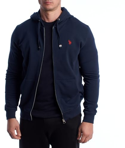 U.S. POLO ASSN. Felpa con Cappuccio da Uomo con Cerniera 67931