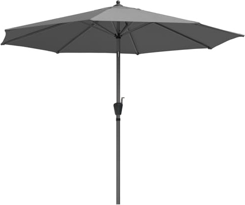 RANSENERS Kippbarer Sonnenschirm 300 cm, Beidseitig um 30° Knickbar, 8 Streben, Verdickter Gewebe, UV50+, für Garten, Balkon, Terrasse, im Freien (Dunkelgrau)
