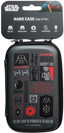 WONDEE Star Wars Estuche Funda para Gadgets Tecnológicos, Material Escolar, Disco Duro 2.5, Cables, Auriculares, Powerbanks… Regalos Originales Frikis