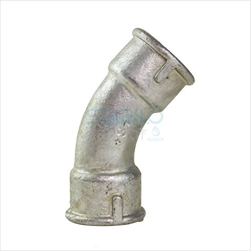 Stabilo-Sanitaer Rohrbogen 3/4 Zoll DN20 lang 2xIG Bogen Temperguss Fitting Gewindefitting Tempergussfitting Rohrfitting